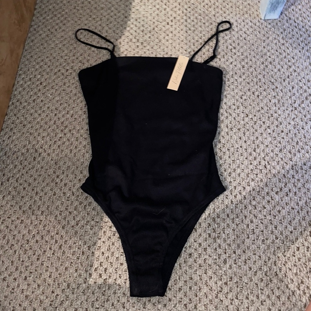 Nudie Patootie black tank top body suit